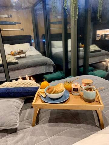 Фото номера Двухместный номер Делюкс с 1 кроватью Отель Riverbed inn ÖÖD mirror house and Iglucraft sauna by river г. Kanaküla 21