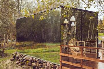 Фото номера Двухместный номер Делюкс с 1 кроватью Отель Riverbed inn ÖÖD mirror house and Iglucraft sauna by river г. Kanaküla 24
